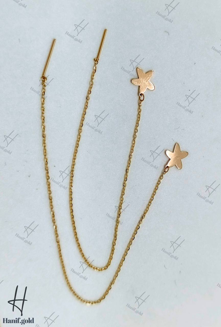 photo_۲۰۲۵-۰۷-۲۴_۱۲-۰۶-۵۷ گوشواره بخیه طرح ستاره (بخیه سالیا) - Image 1