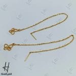 گوشواره بخیه با طرح پروانه (بخیه سالیا)