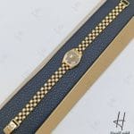 دستبند طلای رولکس ساعتی دو رنگ زرد و سفید