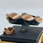 دستبند طلای انگشتر پیچ سه بعدی رزگلد مات با تراش سفید(دستبند انگشتر سلینVIP)