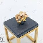 انگشتر طلای زرد و رزگلد طرح پاپیون (انگشتر لوییز)