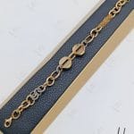 دستبند طلای لخت زنجیری سه رنگ طرح جتاش ( دستبند لخت me gold)