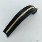 دستبند طلای لخت زنانه زرد آیینه‌ای طرح پوست ماری