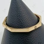 دستبند طلای النگویی هشت ضلعی کارتیر ، زرد آیینه‌ای