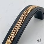 دستبند طلای لخت زنانه بافت درشت رز گلد مات و براق ( رولکس آریا)