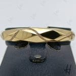 دستبند طلای النگویی زرد آیینه‌ای طرح کادنزا نگین دار ( دستبند کریستال)