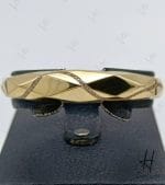 دستبند طلای النگویی زرد آیینه‌ای طرح کادنزا نگین دار ( دستبند کریستال)