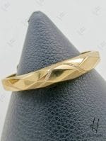 دستبند طلای النگویی زرد آیینه‌ای طرح کادنزا نگین دار ( دستبند کریستال) - Image 2