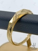 دستبند طلای النگویی زرد آیینه‌ای طرح کادنزا نگین دار ( دستبند کریستال) - Image 3