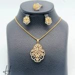 نیم ست طلای نگین دار Re Gold