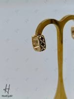 گوشواره طلای حلقه‌ای جلوا سیاه قلم - Image 2
