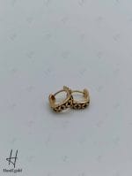 گوشواره طلای حلقه‌ای جلوا سیاه قلم - Image 3