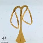 گوشواره طلای زرد آیینه‌ای با طرح مثلث(گوشواره طرح آکوا)