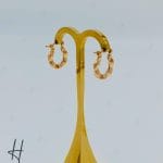 گوشواره طلای رزگلد با طرح موج