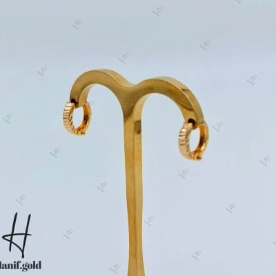 گوشواره طلای حلقهای تراش خور
