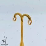 گوشواره طلای حلقه‌ای تراش خور