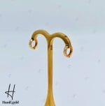 گوشواره طلای حلقه‌ای تراش خور