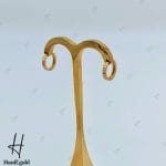 گوشواره طلای حلقه‌ای تراش خور