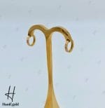 گوشواره طلای حلقه‌ای تراش خور