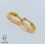 گوشواره طلای حلقه‌ای تراش خور - Image 2