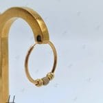 گوشواره طلای حلقه‌ای با توپ تراش  البرناردو (گوشواره وستا)