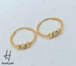 گوشواره طلای حلقه‌ای با توپ تراش  البرناردو (گوشواره وستا) - Image 2