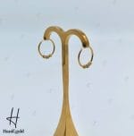 گوشواره طلای حلقه‌ای با توپ تراش  البرناردو (گوشواره وستا) - Image 3