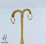 گوشواره طلای حلقه‌ای با توپ تراش زرد البرناردو (گوشواره وستا)