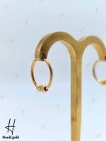 گوشواره طلای حلقه‌ای با توپ تراش زرد البرناردو (گوشواره وستا) - Image 2