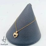 گردنبند طلا با مدال قلب ظریف (گردنی یاسمن)