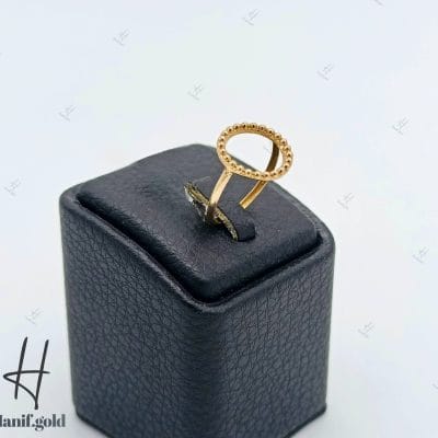 انگشتر طلای زرد آیینهای با طرح دایره(مینیمال وندا)