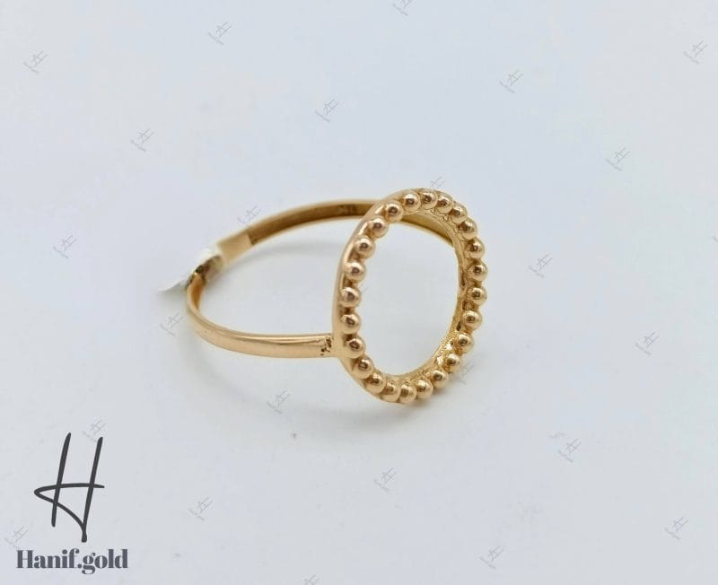 انگشتر طلای زرد آیینه‌ای با طرح دایره(مینیمال وندا) - Image 3