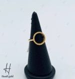 انگشتر طلای زرد آیینه‌ای با طرح دایره(مینیمال وندا) - Image 2