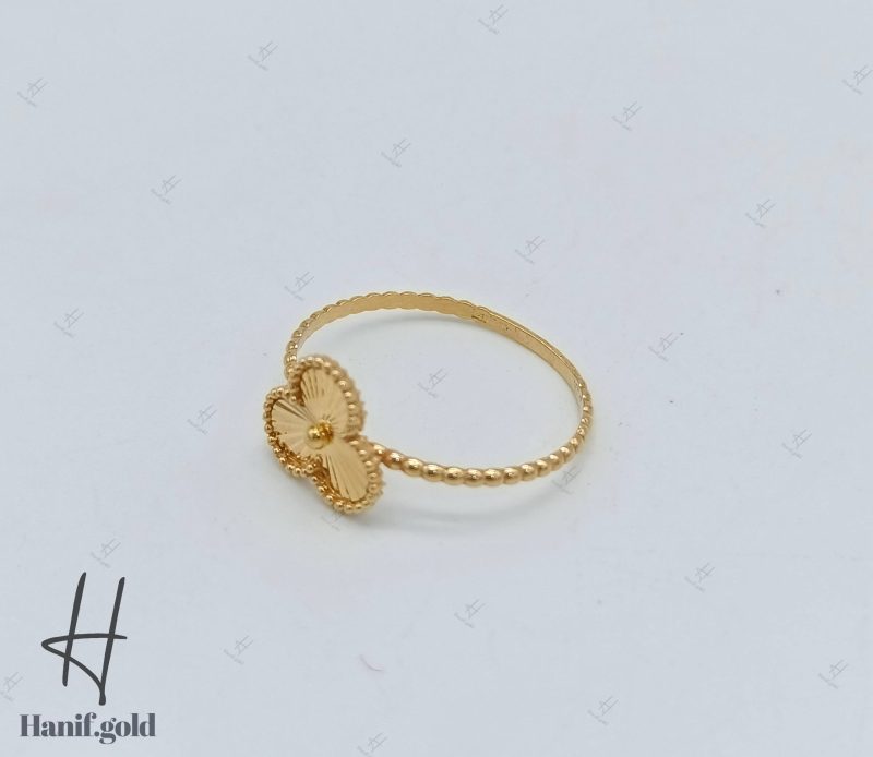 انگشتر طلای مینیمال ونکلیف تراش خور - Image 3