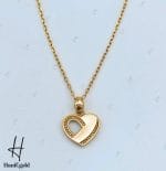 گردنبند طلا با مدال قلب تراش (گردنی یاسمن) - Image 2