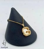 مدال طلای زرد آیینه‌ای و براق ،گوچی تراش - Image 2