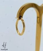 گوشواره طلای حلقه‌ای سبک با طرح پیچ - Image 2