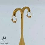 گوشواره طلای زرد آیینه‌ای مربع البرناردو