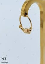 گوشواره طلای زرد آیینه‌ای مربع البرناردو - Image 3