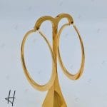 گوشواره طلای زرد آیینه‌ای،دایره بزرگ آکوا