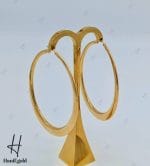 گوشواره طلای زرد آیینه‌ای،دایره بزرگ آکوا