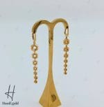 گوشواره طلای آویز بلند طرح کندو