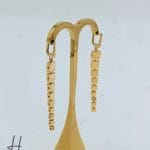 گوشواره طلای زرد آیینه‌ای مربع نیکا گلد