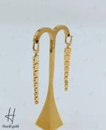 گوشواره طلای زرد آیینه‌ای مربع نیکا گلد