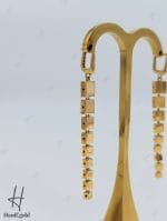 گوشواره طلای زرد آیینه‌ای مربع نیکا گلد - Image 2