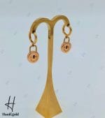 گوشواره طلای رزگلد قفل تیفانی آویز