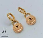 گوشواره طلای رزگلد قفل تیفانی آویز - Image 3