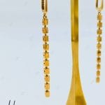 گوشواره طلای زرد دونه مستطیل ریز نیکا گلد