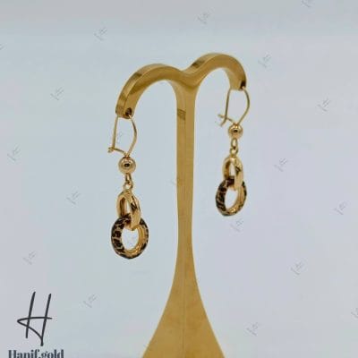 گوشواره طلای پنتر آریانا ۲حلقه