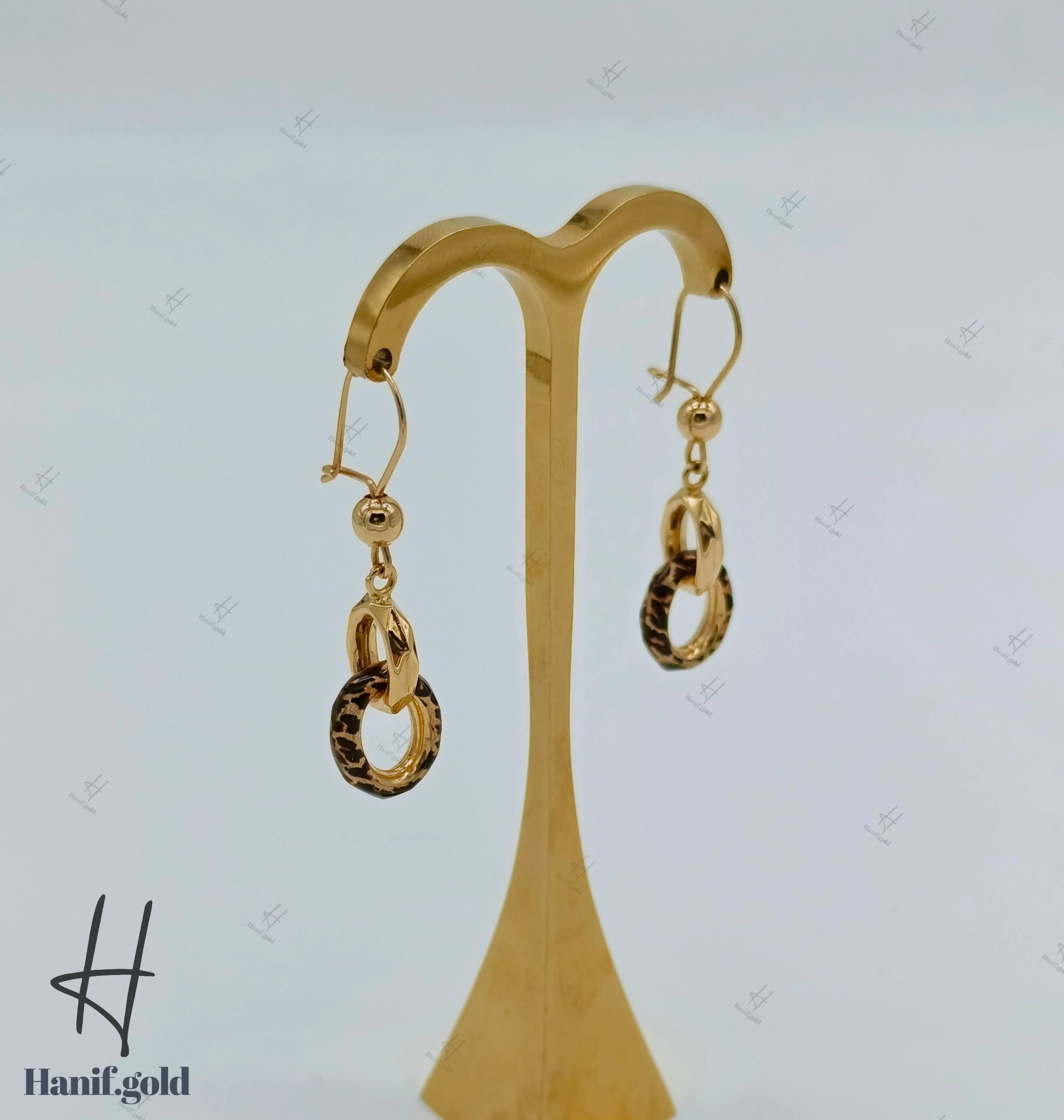 photo_۲۰۲۵-۰۹-۰۷_۱۱-۱۰-۵۵ گوشواره طلای پنتر آریانا ۲حلقه - Image 1